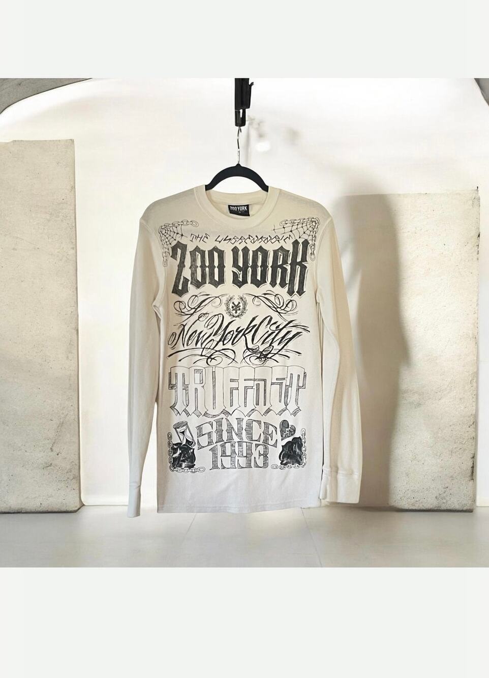 Zoo York White Long Sleeve Thermal Shirt Men's Medium